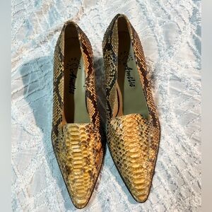 les caprices amelie snake Loafer heels Vero Cuoio 38 8-8.5